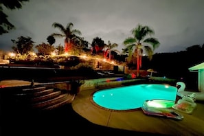 Outdoor pool, a heated pool