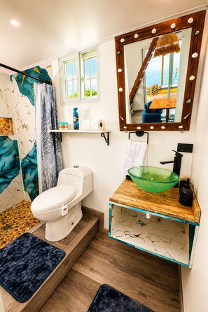 Towels, soap, toilet paper