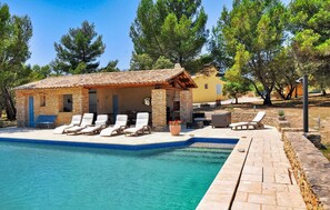A heated pool