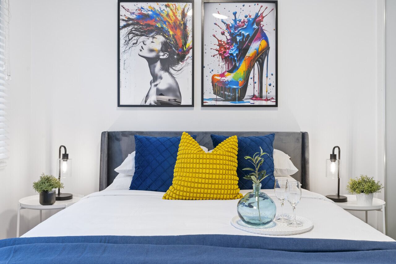 1 bedroom, desk, iron/ironing board, travel cot