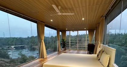 3BHK Private Riverside Villa with Glass Room in Karjat