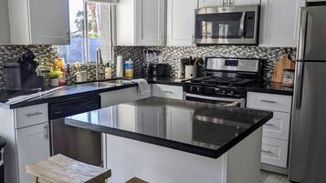 Microwave, oven, stovetop, dishwasher