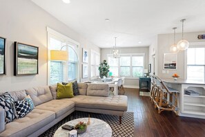 Smart TV, fireplace, video games, offices