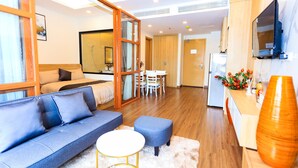 Studio 2 giường đôi và Sofabed | Khu phòng khách