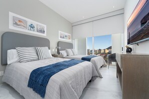 3 bedrooms, iron/ironing board, travel cot, WiFi