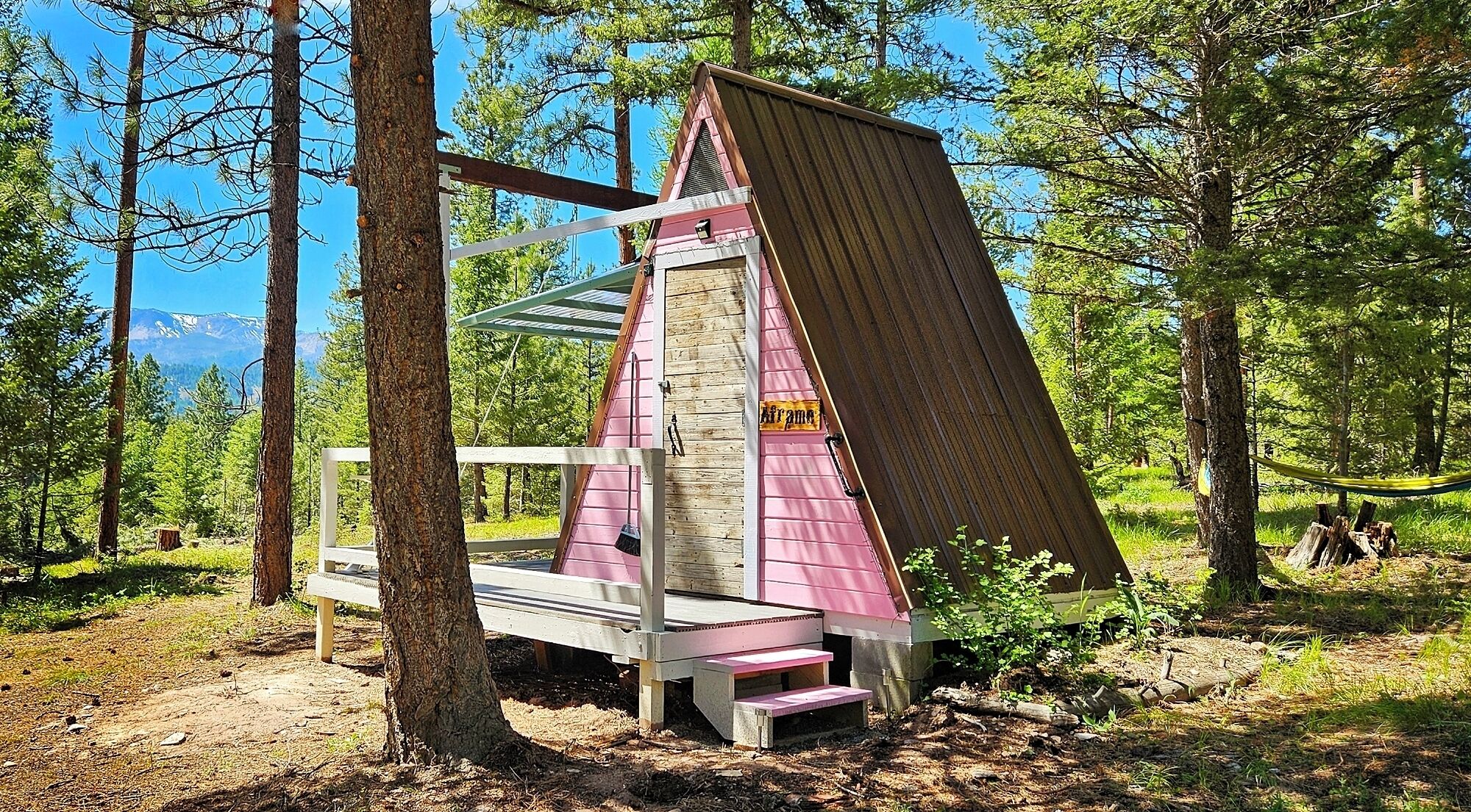 Welcome to the transforming A-frame Cabin at The Hohnstea Glamping near Missoula
