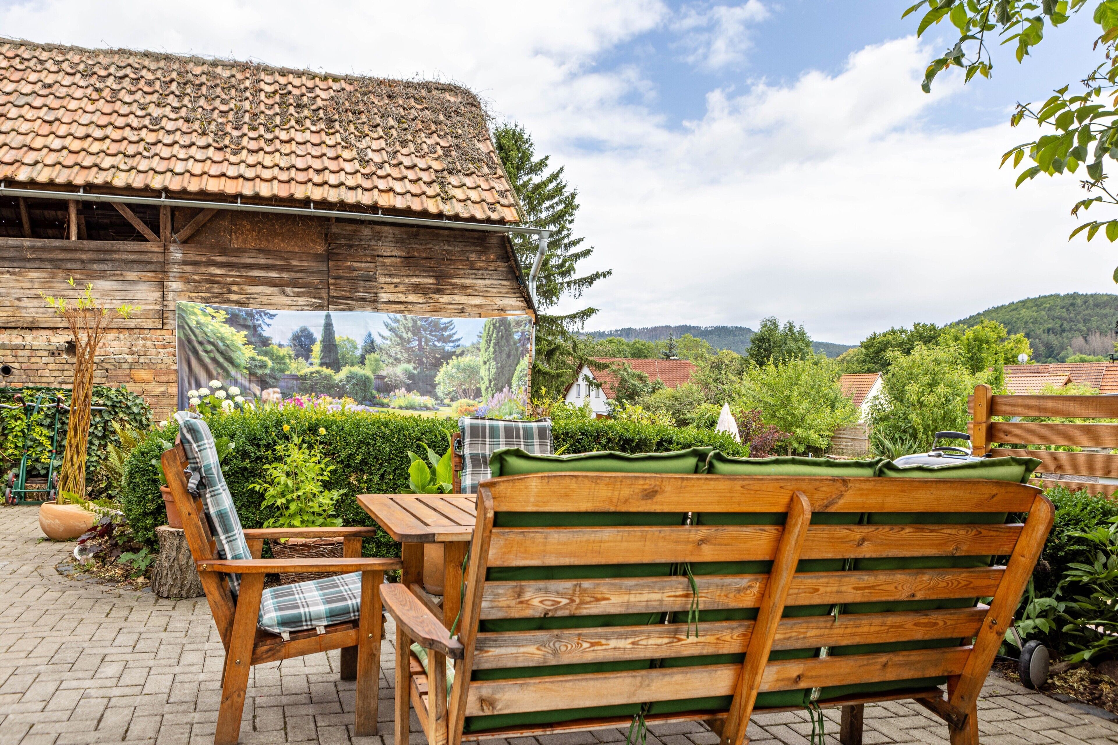 屋外ダイニングエリア