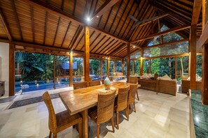 Dining - Riverside 4BR Villa w/Jungle View @Canggu by RPM (Badung State)