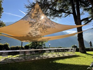 Breakfast, lunch, dinner served; Italian cuisine, garden views
