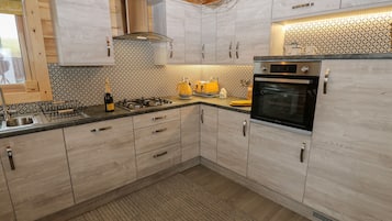 Fridge, dishwasher, electric kettle, toaster