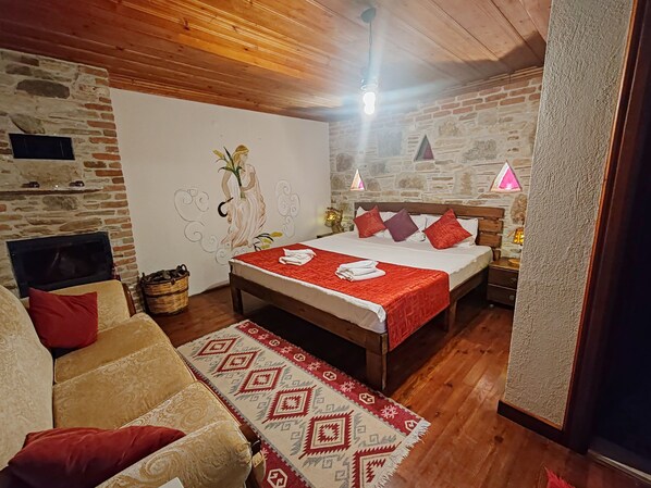 Design Double Room | Premium bedding, desk, free WiFi, bed sheets - Taş konak Manolya (Selçuk)
