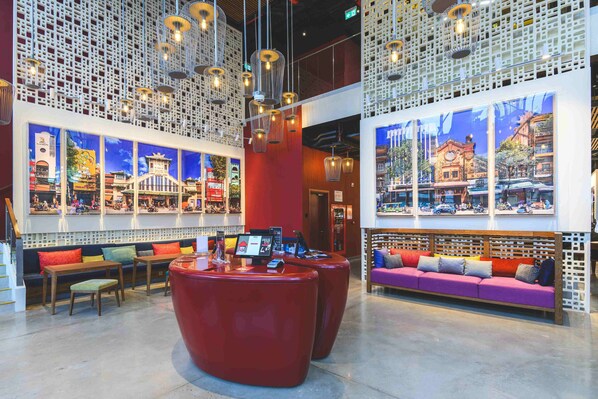 Sittområde i lobbyn