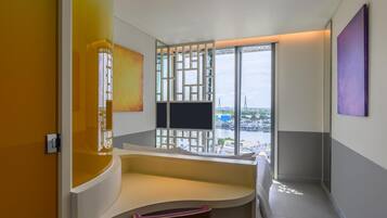 Premium bedding, down duvets, memory-foam beds, minibar