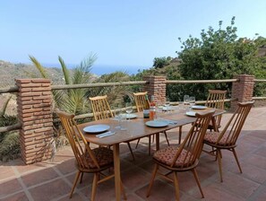 Outdoor dining - Vista al mar Casa Campo Málaga (Malaga)
