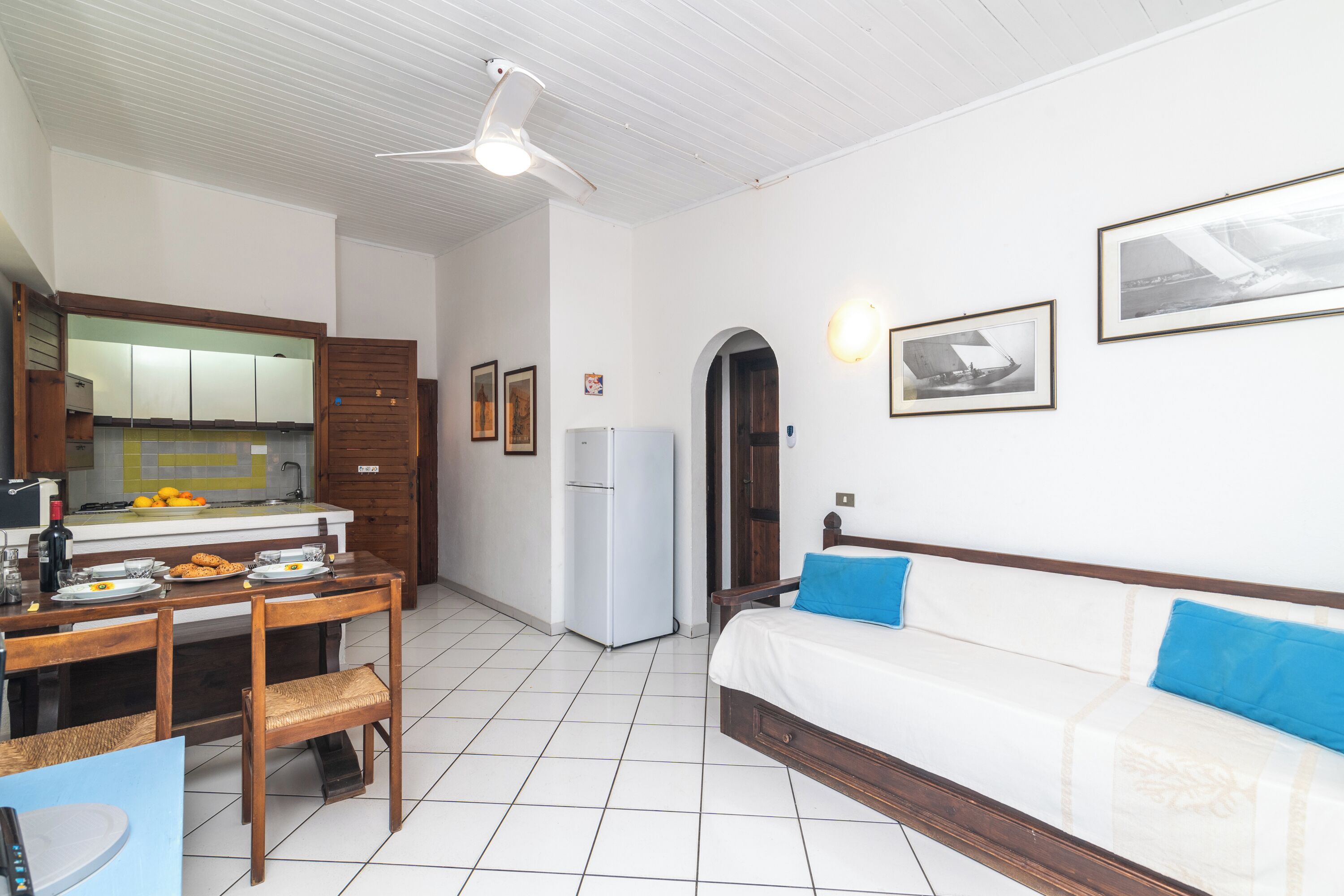 21-inch flat-screen TV with cable channels, TV