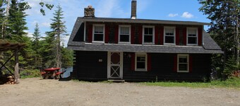 Rustic, two-story, log cottage, Lake-view, Pet-friendly, Downeast Maine