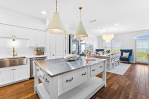 Fridge, microwave, oven, stovetop - Renovated Beachfront Condo in Gated Community with Beachside Community Pool (Seacrest Beach)