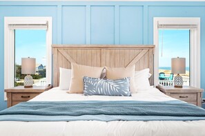 6 bedrooms, desk, iron/ironing board, travel crib - Oceanfront 6BR Pool, 2 Hot Tub Private Beach Games (Rodanthe)