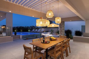 Outdoor dining - Golf Beach Villa with private pool (Rhodes)