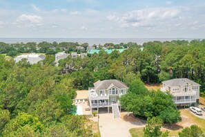 Exterior - Spacious Oceanside Home w/ Pool, Hot Tub, Tiki Bar, & Rec Room (Corolla)