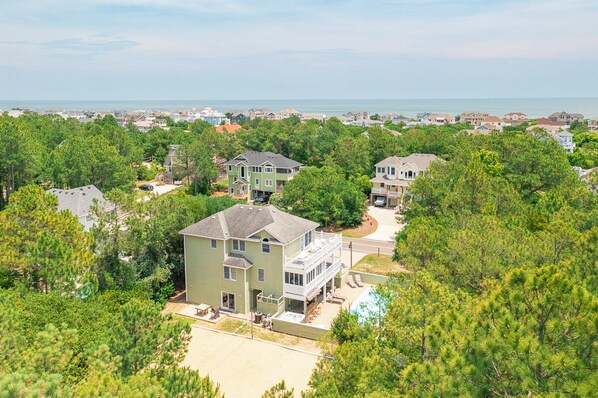 Exterior - Spacious Oceanside Home w/ Pool, Hot Tub, Tiki Bar, & Rec Room (Corolla)