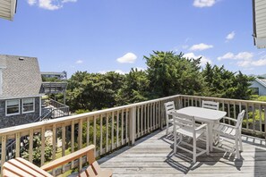 Outdoor dining - Spacious Oceanside Home w/ Pool, Hot Tub, Rec Room (Avon)