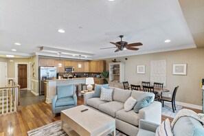 TV, fireplace, DVD player