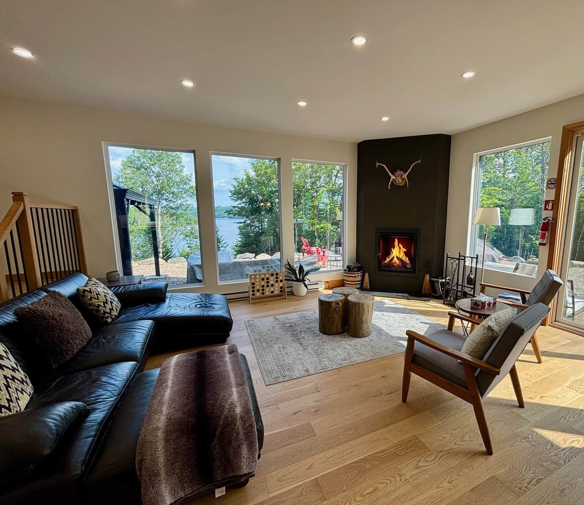 Smart TV, fireplace, video games, table football