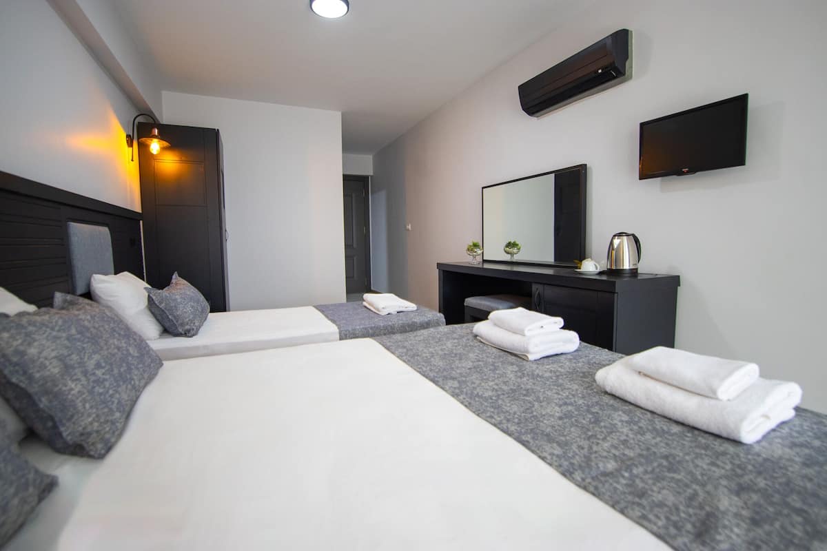 Minibar, desk, laptop workspace, free WiFi