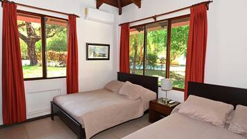 Comfort Villa, 3 Bedrooms, Pool View | Premium bedding, down duvets, in-room safe, individually decorated