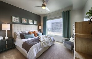 2 室のベッドルーム、WiFi、ベッドシーツ