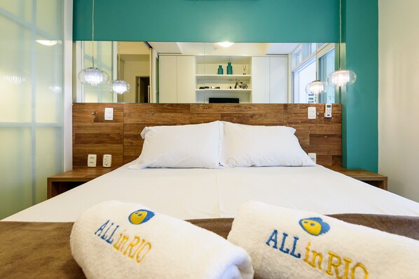 1 soverom, strykejern/-brett, wi-fi (inkludert) og sengetøy