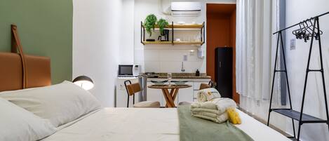 Strykjärn/strykbräda, gratis wi-fi och sängkläder