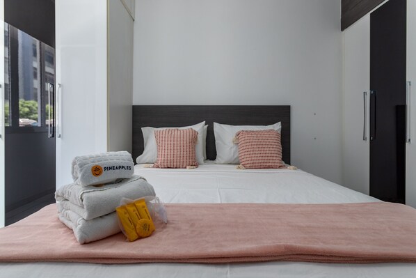 1 Schlafzimmer, Bügeleisen/Bügelbrett, Reisekinderbett, kostenloses WLAN