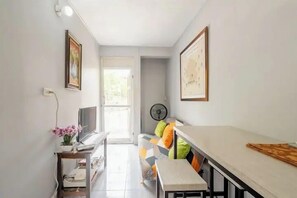 Junior Apartment, 1 Queen Bed with Sofa bed, Patio, Garden View | Living area - Camperdown Place (Kingston)