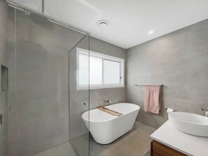 Shower, hair dryer