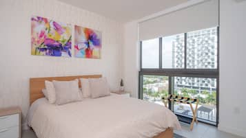 2 bedrooms, desk, iron/ironing board, WiFi (free)