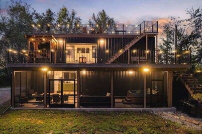 Unique Shipping Container w/ Hot Tub & Lake Views