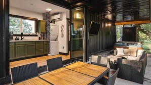 Dining - Unique Shipping Container w/ Hot Tub & Lake Views (Baxter)