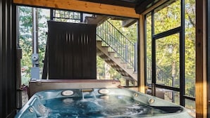 Interior - Unique Shipping Container w/ Hot Tub & Lake Views (Baxter)