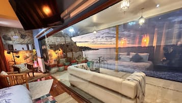 Doppia Deluxe, 1 camera da letto, non fumatori, vista mare | Biancheria da letto di alta qualità, copriletto in piuma