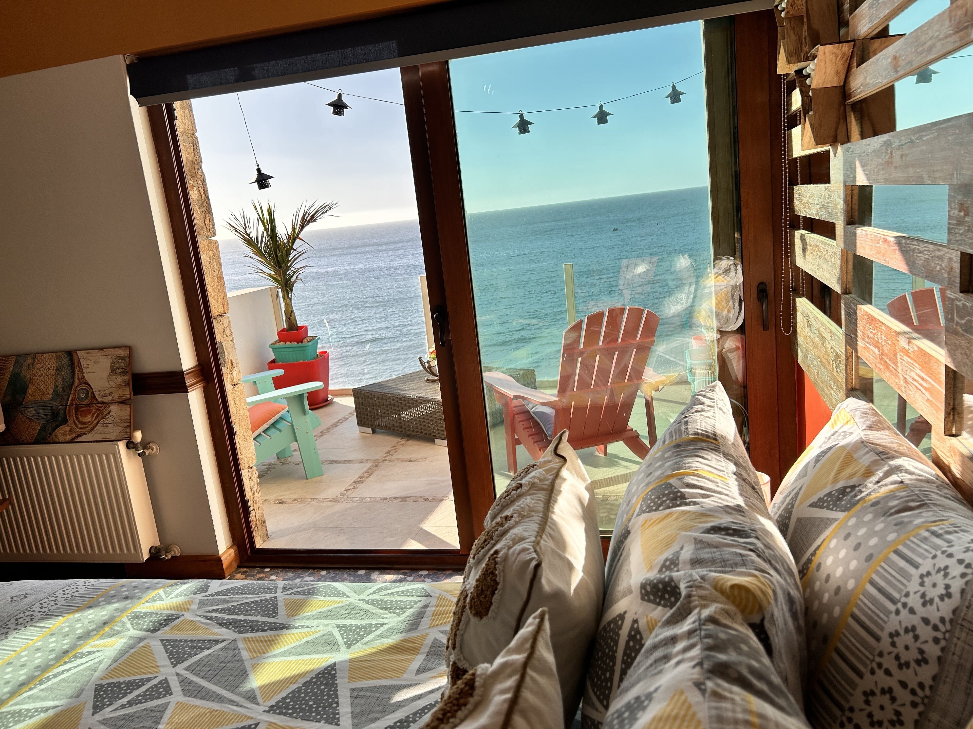 Habitación cuádruple Premier, 1 habitación, para no fumadores, vista al mar | Ropa de cama de alta calidad y edredón 