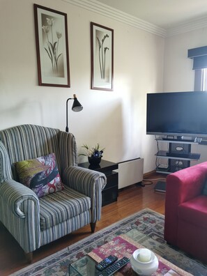 Smart TV, fireplace, video games