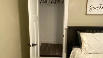 2 bedrooms, iron/ironing board, travel crib, free WiFi