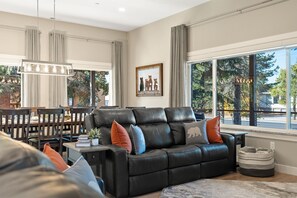Smart TV, fireplace, video games, books