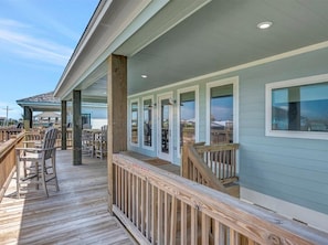 Terrace/patio - Coastal Charm NEW Luxury Beach Retreat! (Bolivar Peninsula)