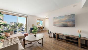 Smart TV, DVD player, books