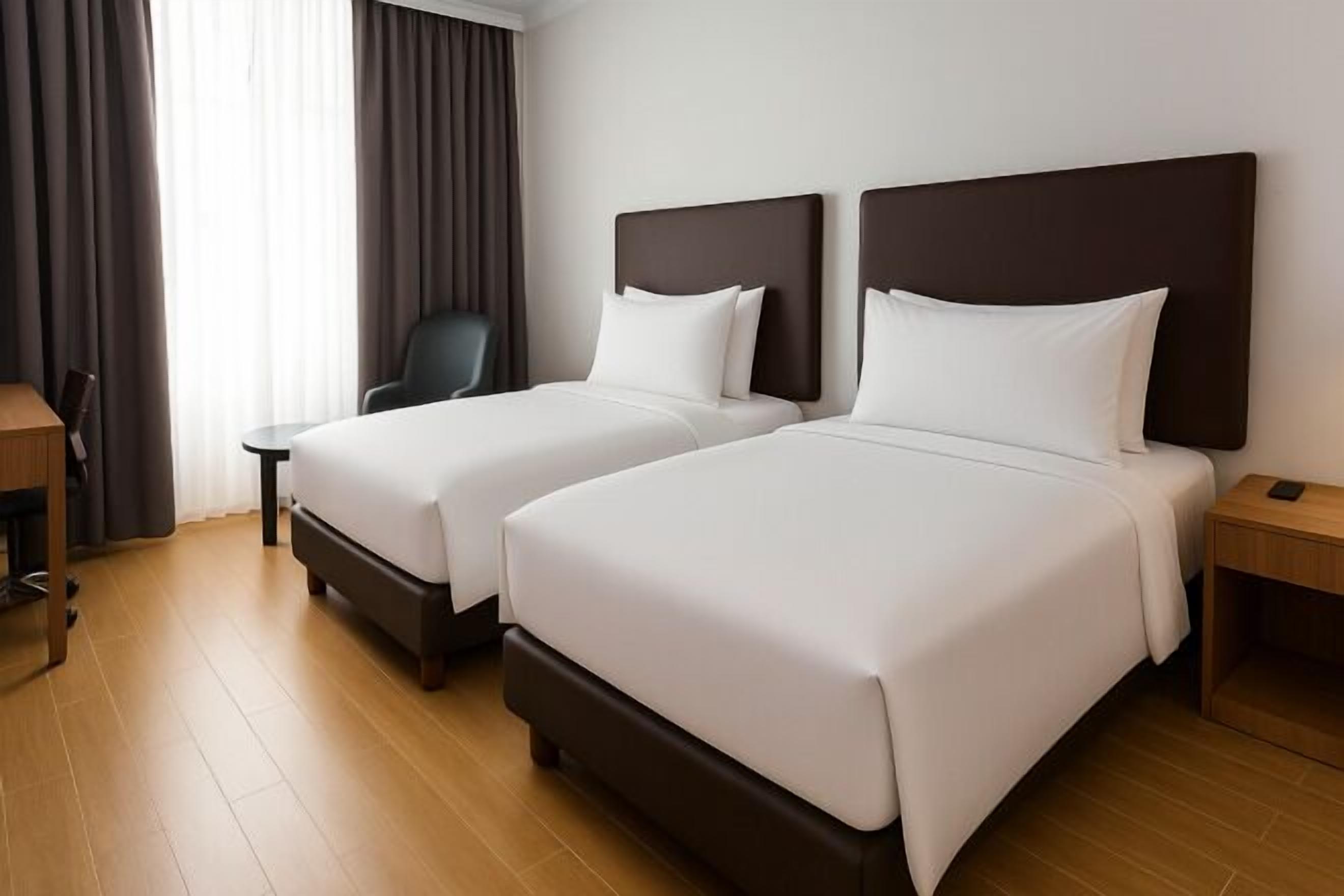 In-room safe, desk, laptop workspace, blackout drapes