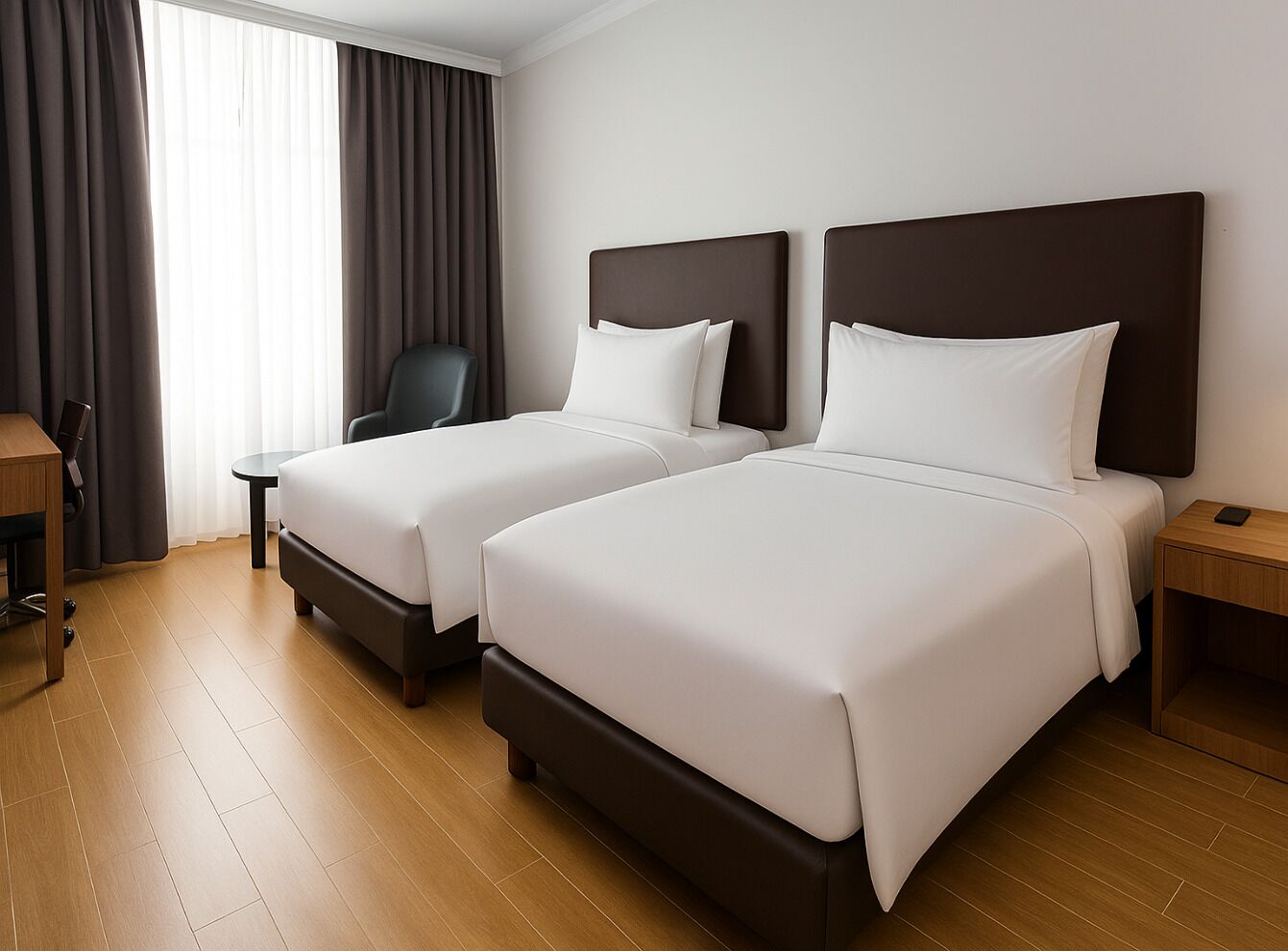 Superior Twin | In-room safe, desk, laptop workspace, blackout drapes