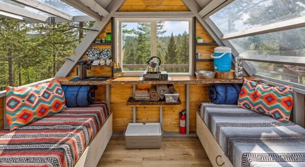 Interior - Quiet and Pet-friendly Cabin with a deck, shared hot tub near Missoula, Montana (Potomac)